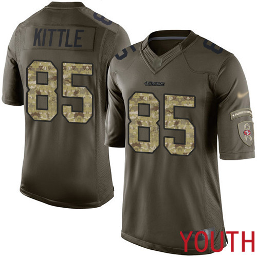 San Francisco 49ers Limited Green Youth George Kittle NFL Jersey 85 Salute to Service